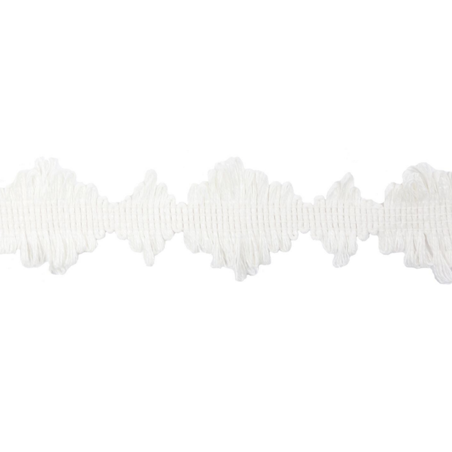 White Double Fan Edge Braid Trim | Add to Curtains, Blinds and Cushions ...
