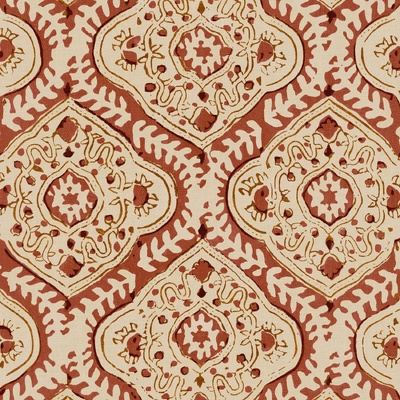 Bibi Kala Linen Print Fabric - Chestnut