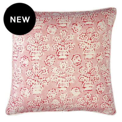 Shirin Petal with Hopsack Hibiscus Piped Cushion Cover - Various Sizes