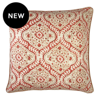 Kala Chestnut with Moleskin Ginger Piped Cushion Cover - Various Sizes