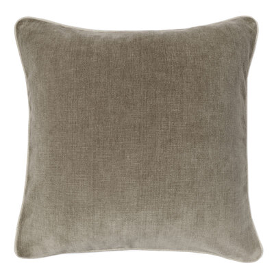 Louisiana Pumice Piped Velvet Cushion Cover - 55cm