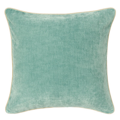 Louisiana Seafoam Piped Velvet Cushion Cover - 55cm