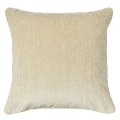 Louisiana Bone Piped Velvet Cushion Cover - 55cm