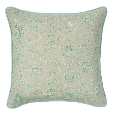 Antique Floral Jade Cushion Cover - 55cm