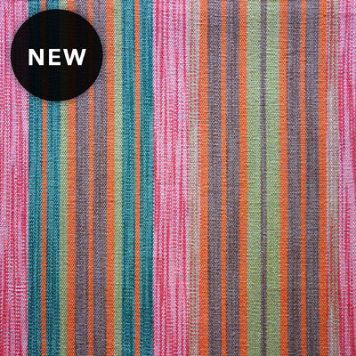 Andi Stripe Cotton Fabric - Multi Chilli