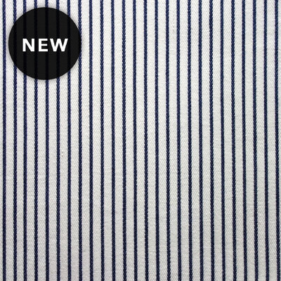 Mosley Stripe Cotton Fabric - Ink