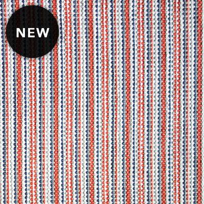 Soho Stripe Woven Cotton Fabric - Coral