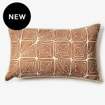 Bonnie and Neil Maze Tan Cushion - 60cm x 40cm